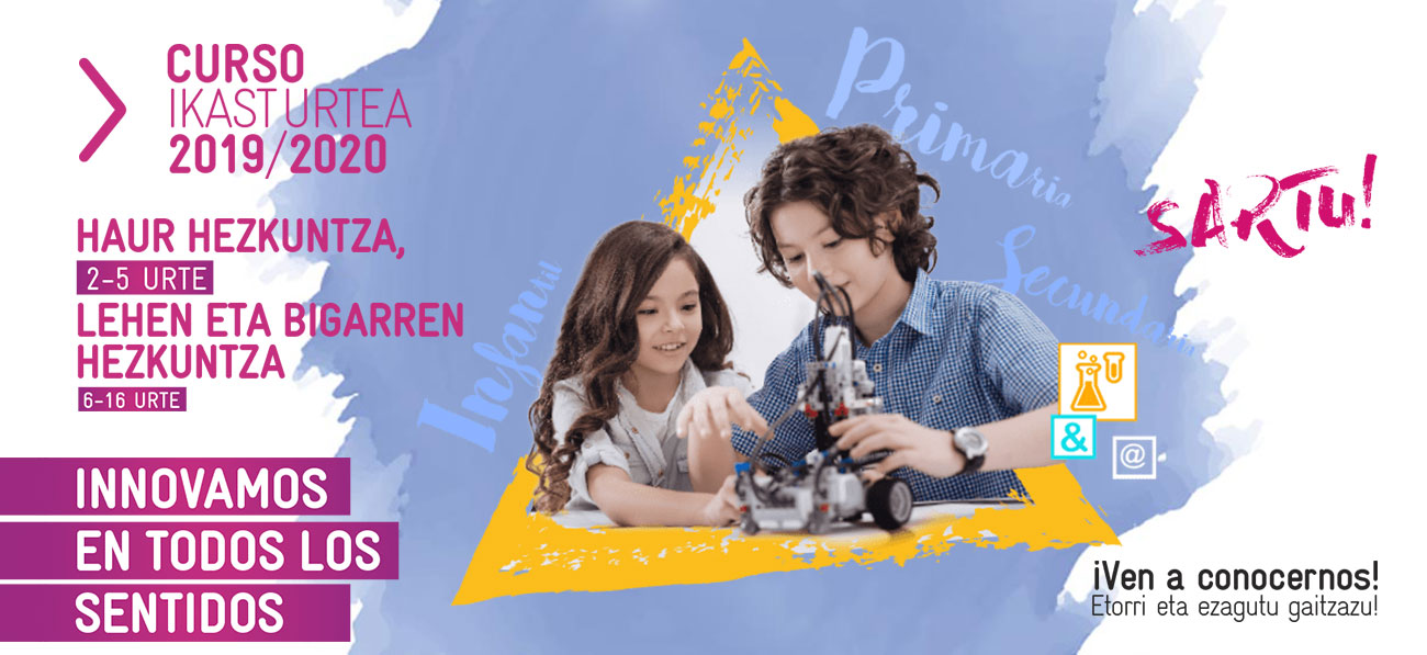 Infantil, Primaria y Secundaria en Madre de Dios ikastetxea Matriculación en Infantil, Primaria y Secundaria