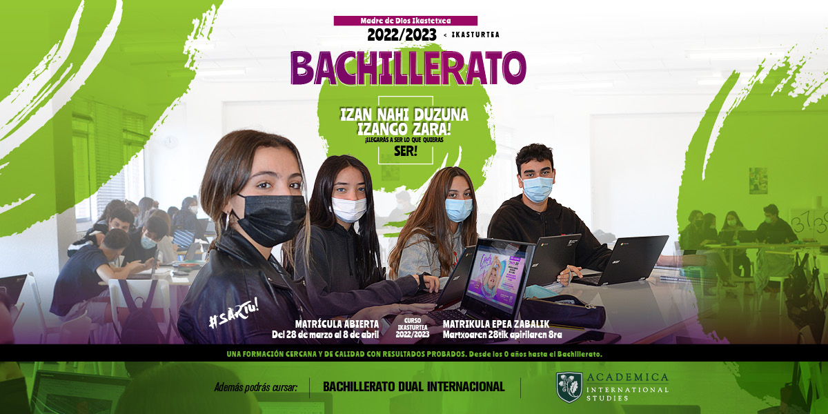 matrícula bachiller 2022-2023