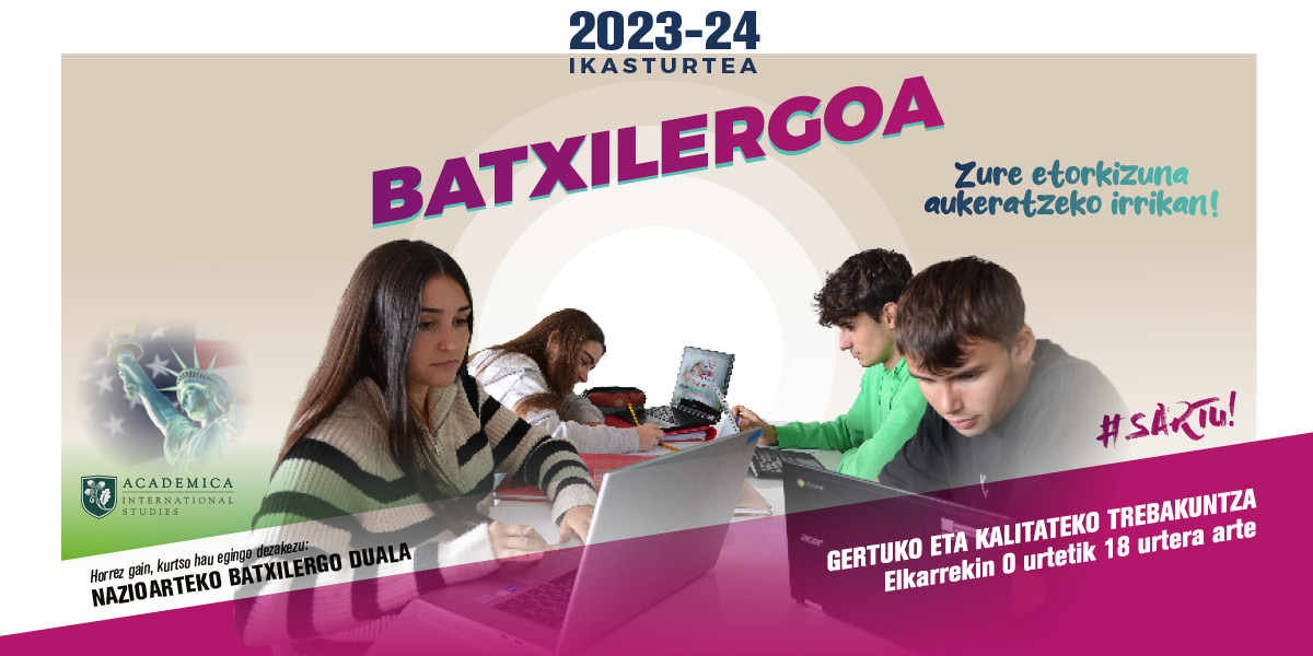 Batxilergoa Madre de Dios Batxilergoa 2023-2024 ikastaroa