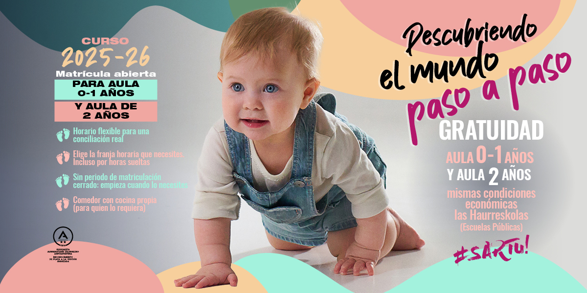 Matrícula Guardería pedagógica - Escuela Infantil Madre de Dios Ikastetxea